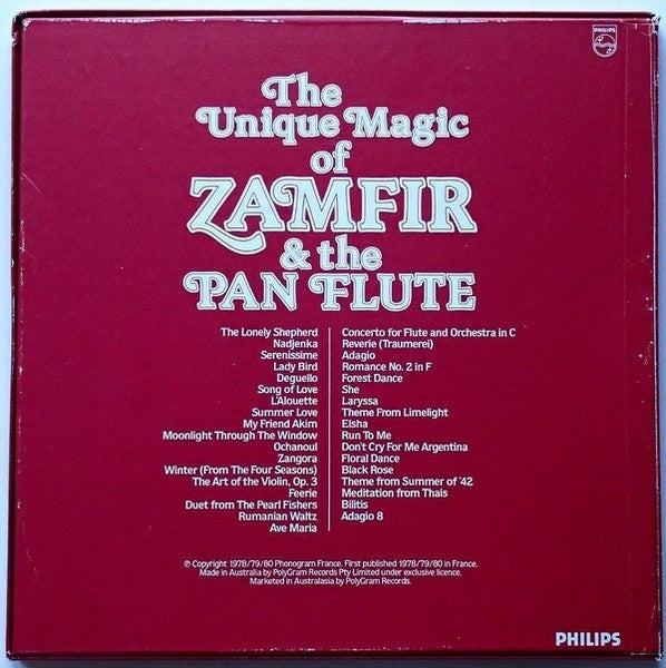 Zamfir* : The Unique Magic Of Zamfir & The Pan Flute (LP, Album + LP, Album + LP, Album + Box, Comp)