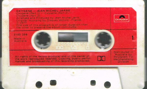 Jean Michel Jarre* : Oxygene (Cass, Album, RE, Dol)