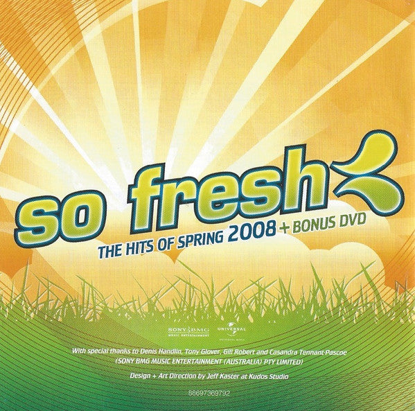 Various : So Fresh: The Hits Of Spring 2008 + Bonus DVD (CD, Comp + DVD-V, Comp, PAL)