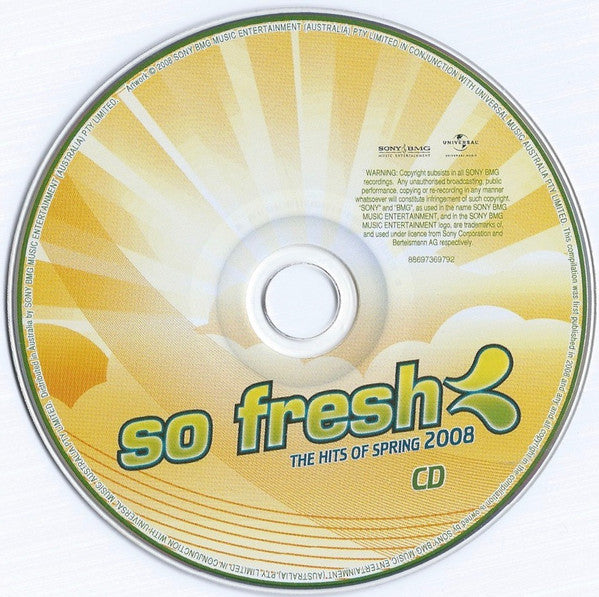 Various : So Fresh: The Hits Of Spring 2008 + Bonus DVD (CD, Comp + DVD-V, Comp, PAL)