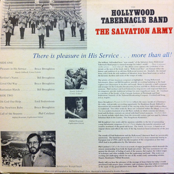 The Hollywood Tabernacle Band Of The Salvation Army : Pleasure In His Service (LP)