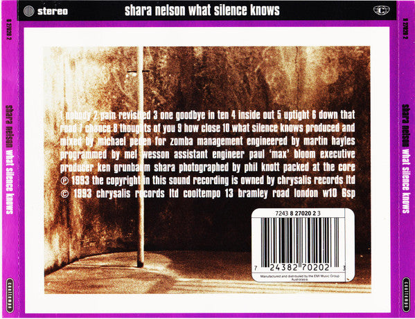 Shara Nelson : What Silence Knows (CD, Album)