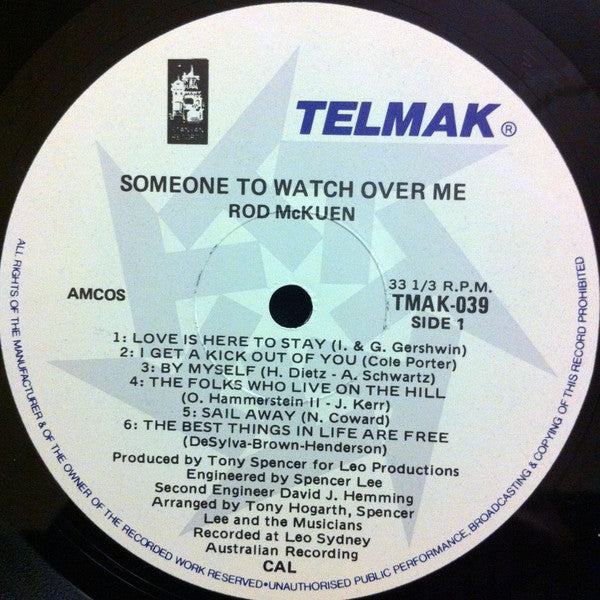 Rod McKuen : Someone To Watch Over Me (LP)