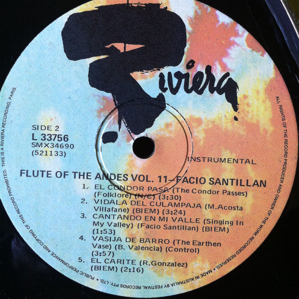 Facio Santillan : Flutes Of The Andes Volume 2 (LP, Album, RE)