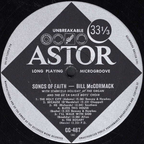 Bill McCormack : Songs Of Faith (LP)