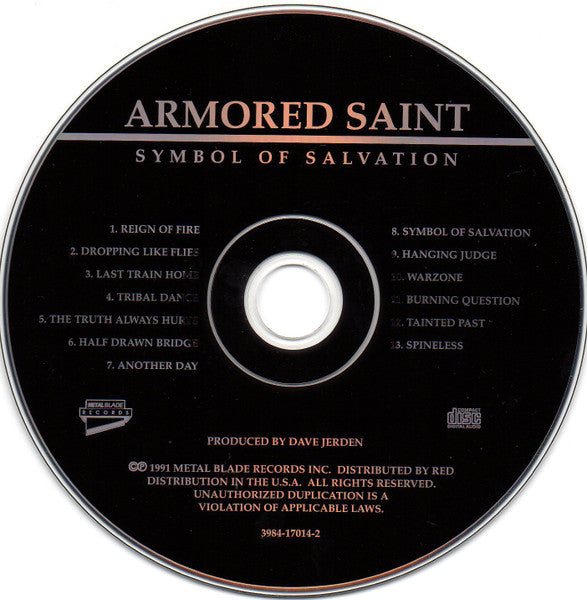 Armored Saint : Symbol Of Salvation (CD, Album, RE)