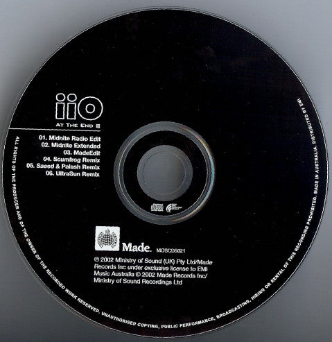 iiO : At The End (CD, Single)