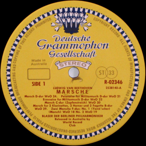 Beethoven* - Berliner Philharmoniker, Bläser Der Berliner Philharmoniker*, Lorin Maazel, Bernhard Klee : Märsche Und Tänze (LP, Comp, Club)