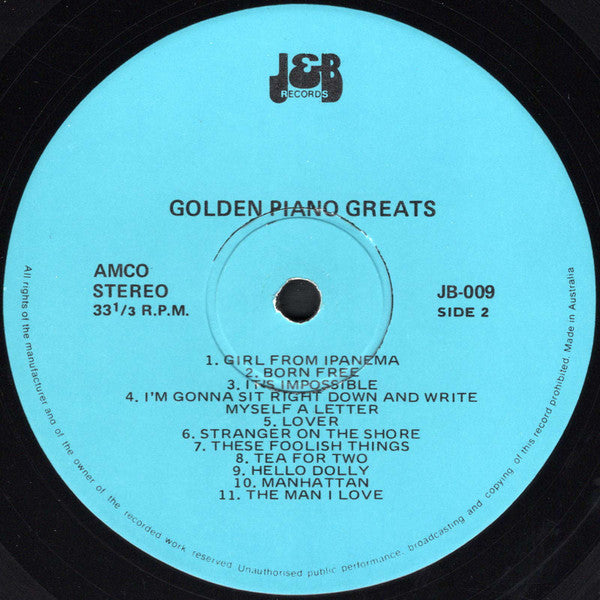 Cec Dorsey : Golden Piano Greats (LP, Album)