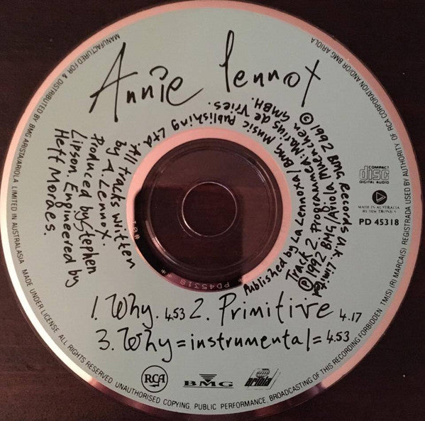 Annie Lennox : Why (CD, Single)