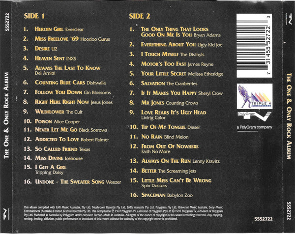 Various : The One And Only Rock Album (2xCD, Comp)
