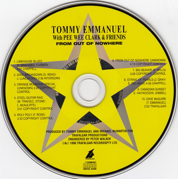 Tommy Emmanuel, Pee Wee Clark And  Friends Of Tommy Emmanuel & Pee Wee Clark : From Out Of Nowhere (CD, Album)