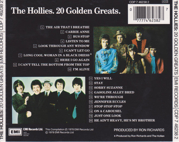 The Hollies : 20 Golden Greats (CD, Comp, RE, RM)