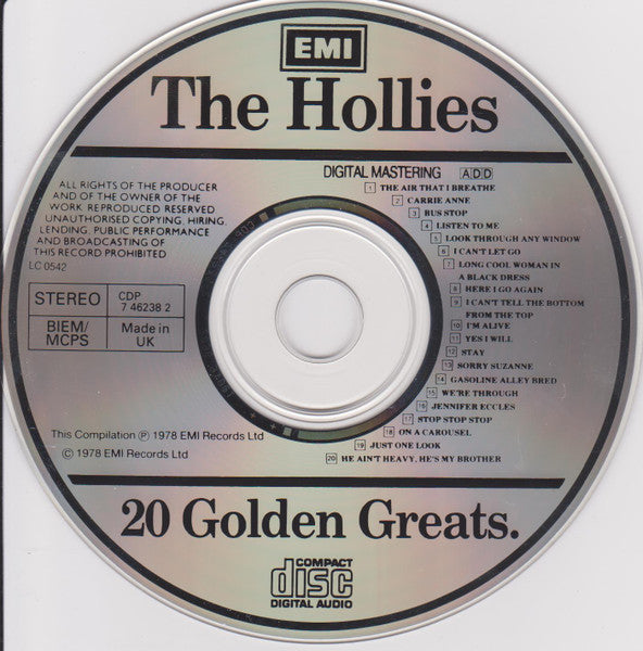 The Hollies : 20 Golden Greats (CD, Comp, RE, RM)