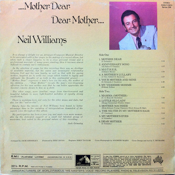 Neil Williams : Mother Dear - Dear Mother (LP)