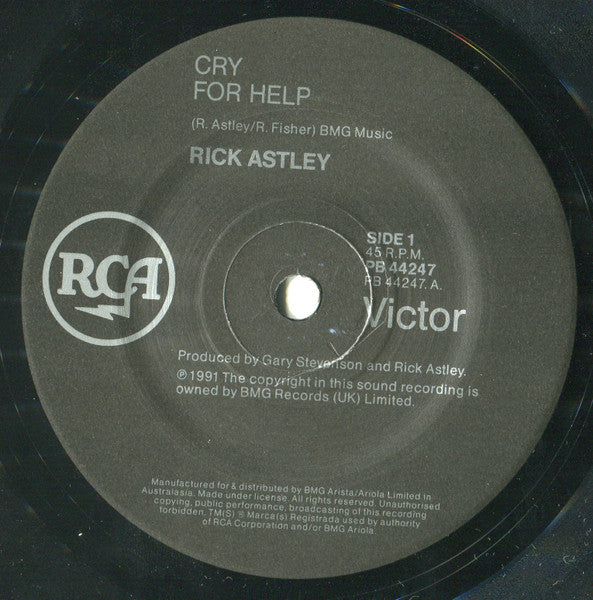 Rick Astley : Cry For Help (7", Single)