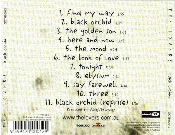 The Lovers (9) : Black Orchid (CD, Album, Enh)