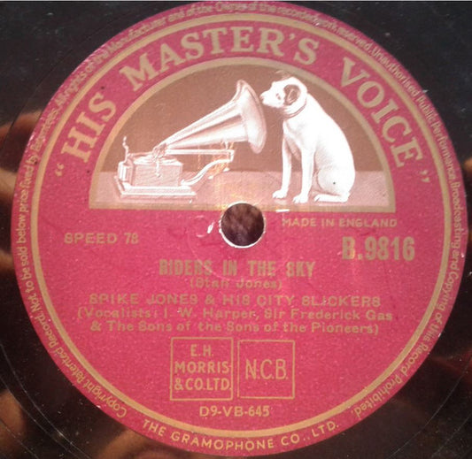 Spike Jones And His City Slickers : Riders In The Sky / Wild Bill Hiccup (Shellac, 10")