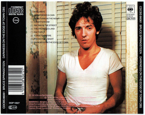 Bruce Springsteen : Darkness On The Edge Of Town (CD, Album, RE)