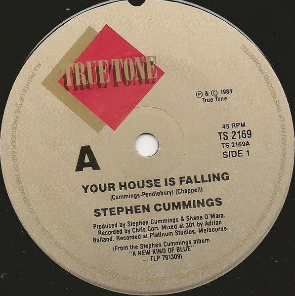 Stephen Cummings : Your House Is Falling (7", Single)
