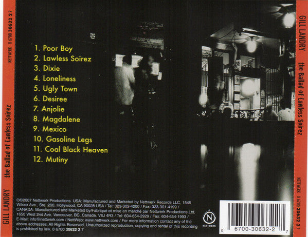 Gill Landry : The Ballad Of Lawless Soirez (CD, Album)