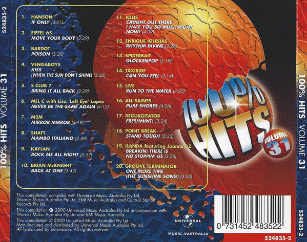 Various : 100% Hits Volume 31 (CD, Comp)