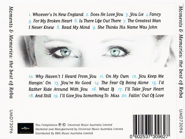 Reba* : Moments & Memories (The Best Of Reba) (CD, Comp)