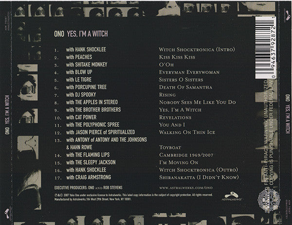 Ono* : Yes, I'm A Witch (CD, Album)