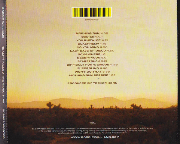 Robbie Williams : Reality Killed The Video Star (CD, Album, Enh)