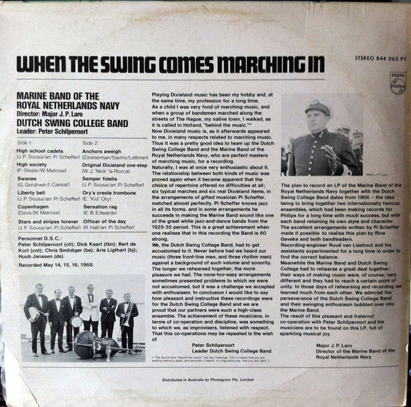 Dutch Swing College Band* / Marine Band Of The Royal Netherlands Navy* : When The Swing Comes Marching In (LP, Album)