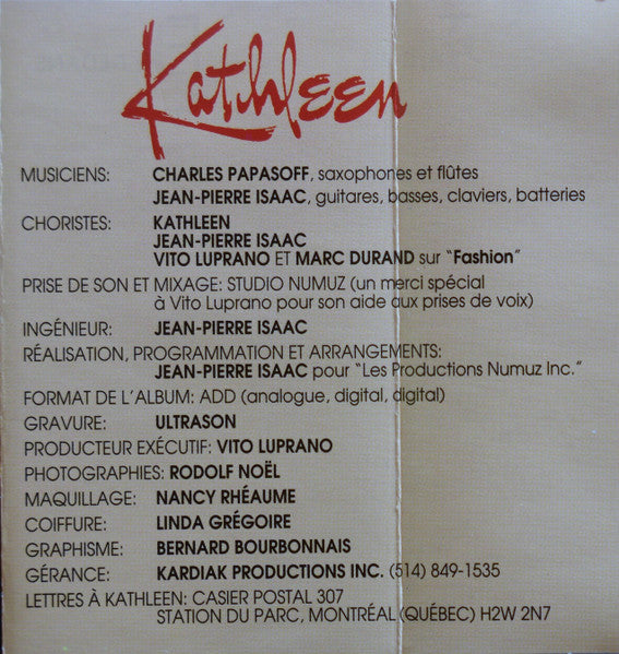 Kathleen* : Ça Va Bien! (Cass, Album)