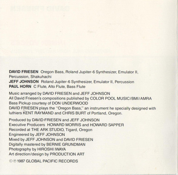 David Friesen : Inner Voices (CD, Album)