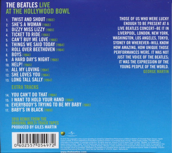 The Beatles : Live At The Hollywood Bowl (CD, Album, RE, RM, Car)