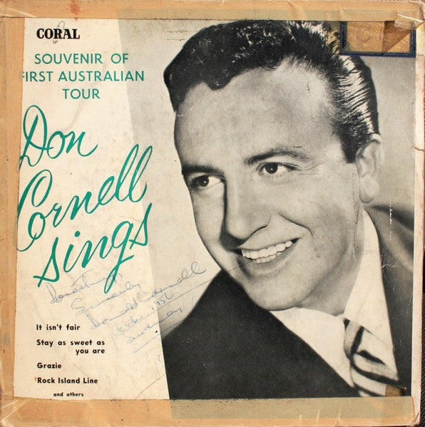 Don Cornell : Don Cornell Sings (Souvenir Of First Australian Tour) (10", Album)