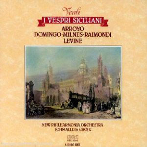 Verdi*  -  Arroyo* •  Domingo* •  Milnes* •  Raimondi*, Levine*, New Philharmonia Orchestra, John Alldis Choir : I Vespri Siciliani (3xCD, Album, RE, RM)