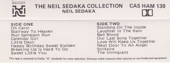 Neil Sedaka : The Neil Sedaka Collection  (Cass, Comp)
