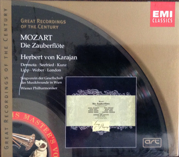 Mozart* - Dermota* ∙ Seefried* ∙ Kunz* ∙ Lipp* ∙ Weber* ∙ London* ∙ Singverein Der Gesellschaft Der Musikfreunde In Wien* ∙ Wiener Philharmoniker ∙ Herbert von Karajan : Die Zauberflöte (2xCD, Album, Mono, RE, RM + Box, Sli)