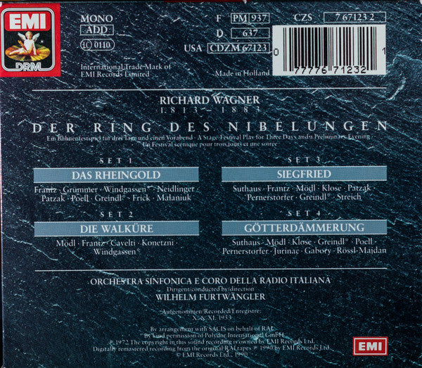 Richard Wagner  - Orchestra Sinfonica Di Roma Della RAI  E Coro di Roma della RAI, Wilhelm Furtwängler : Der Ring Des Nibelungen (13xCD, Mono, RE, RM + Box, Sli)