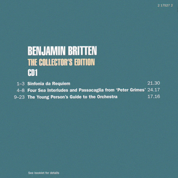 Benjamin Britten : The Collector's Edition - The Masterpieces - The Greatest Artists (37xCD, Mono, RE, RM + Box, Comp)