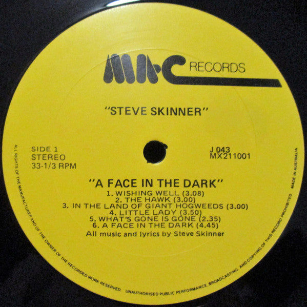 Steve Skinner (7) : SJS A Face In The Dark (LP)