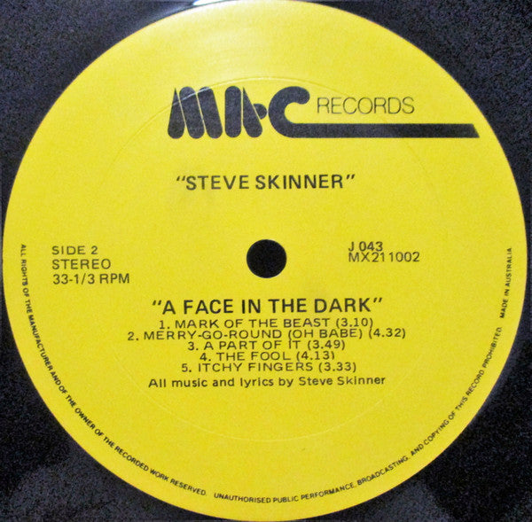 Steve Skinner (7) : SJS A Face In The Dark (LP)