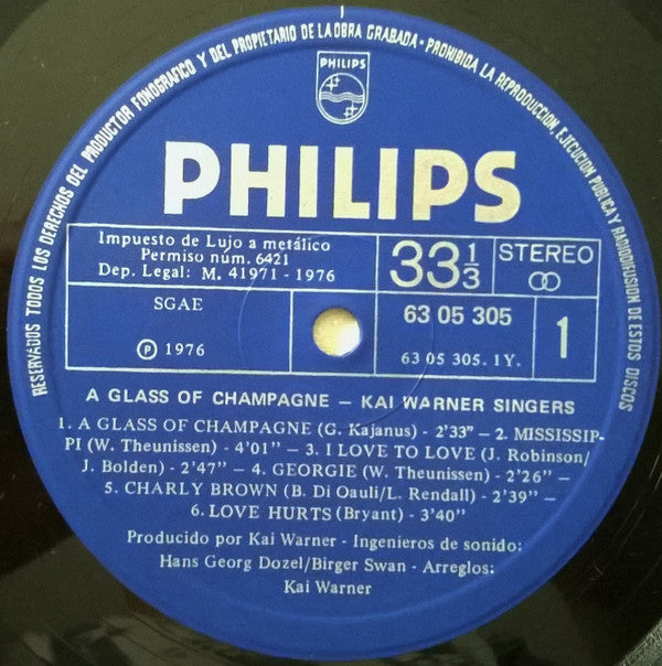 Kai Warner Singers : A Glass Of Champagne (LP, Album)