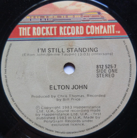 Elton John : I'm Still Standing (7", Single)