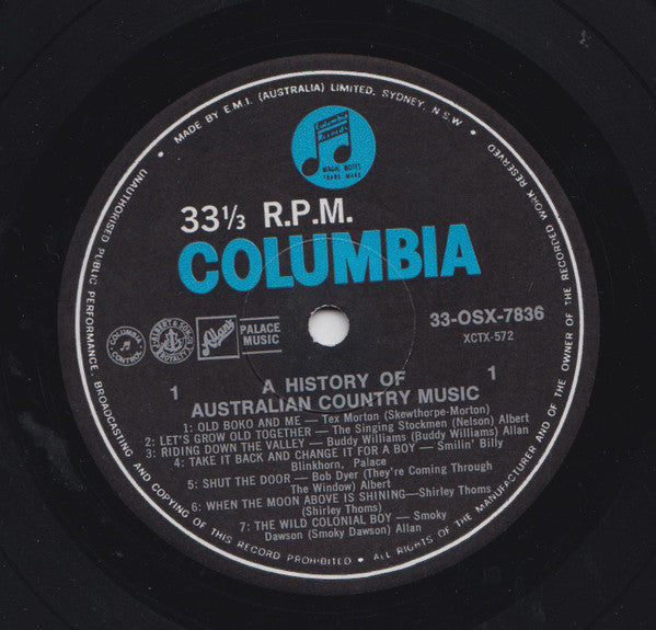 Various : A History Of Australian Country Music (LP, Comp, Mono)
