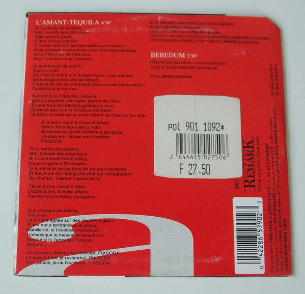 Philippe Lafontaine : L'Amant Téquila (CD, Single)