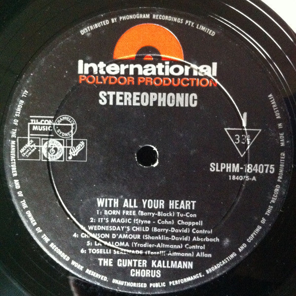 Günter Kallmann Chor : With All Your Heart (LP, Album)
