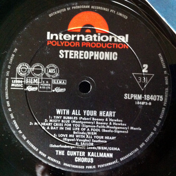 Günter Kallmann Chor : With All Your Heart (LP, Album)