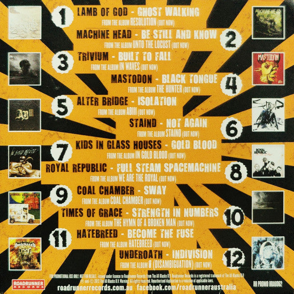 Various : Roadrunner Records 2012 Summer Sampler (CD, Comp, Promo)