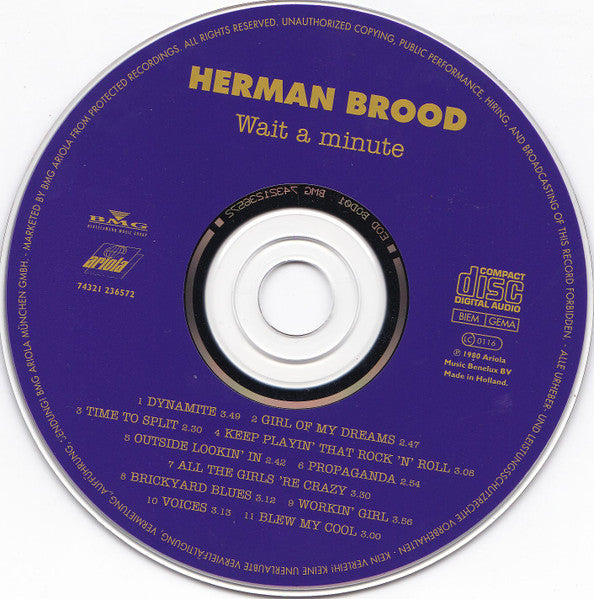 Herman Brood : Wait A Minute... (CD, Album, RE)