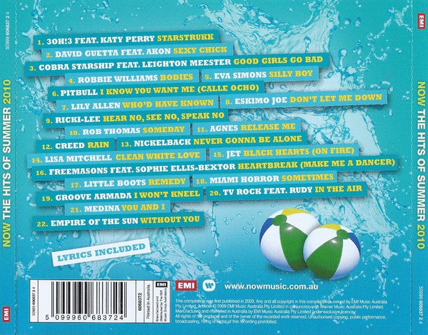 Various : Now The Hits Of Summer 2010 (CD, Comp)
